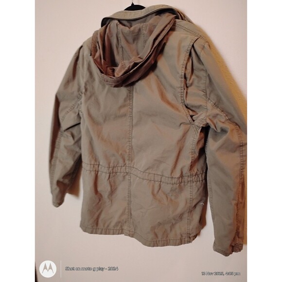 Gap army green jacket with hood - Picture 3 of 10